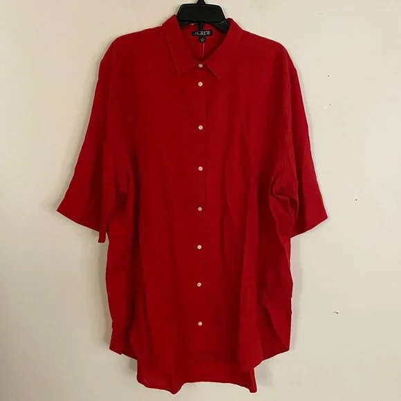 J. Crew Airy gauze button-up shirt XL - Picture 6 of 10
